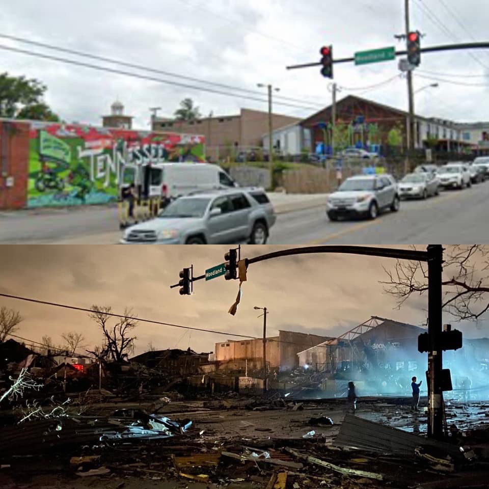 Nashville Tornadoes: How to Help the Victims & the City Of Nashville: info featured by top Nashville blog, Nashville Wifestyles. | Tornado Victims by popular Nashville lifestyle blog, Nashville Wifestyles: image of areas in Nashville destroyed by a tornado. 