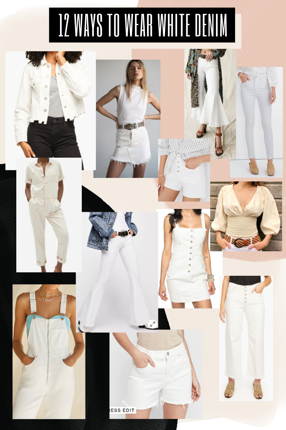 A Summer Outfit I LOVE: White Flares + A Denim Jacket - The Mom Edit