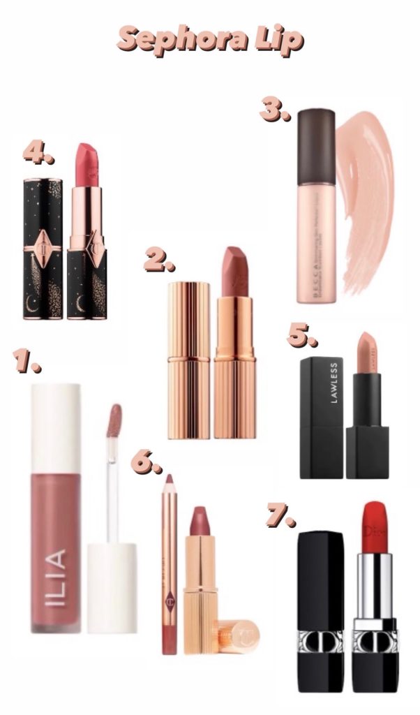 Sephora Spring Sale by popular Nashville beauty blog, Nashville Wifestyles: collage image of Sephora lip products. 