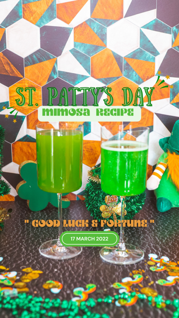 Top Nashville Lifestyle blogger, Nashville Wifestyles shares her St. Patty's Day Mimosa Recipes! 